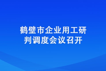鶴壁市企業(yè)用工研判調(diào)度會議召開