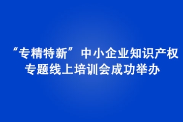 “專精特新”中小企業(yè)知識產(chǎn)權(quán)專題線上培訓會成功舉辦