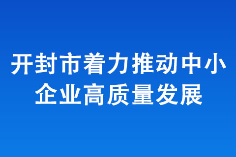 開封市著力推動中小企業(yè)高質量發(fā)展