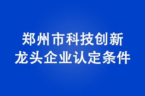2022年鄭州市科技創(chuàng)新龍頭企業(yè)認(rèn)定條件