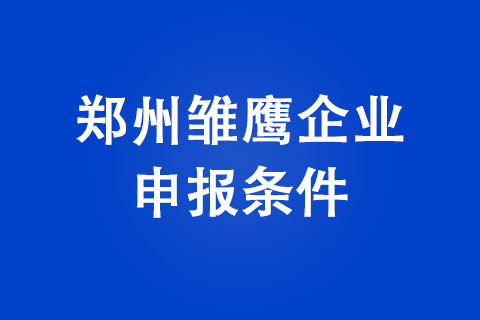 2022年鄭州雛鷹企業(yè)申報(bào)條件