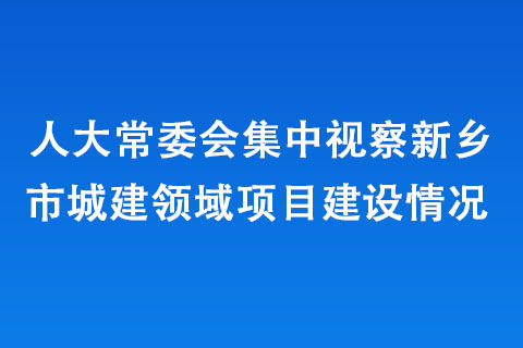人大常委會集中視察新鄉(xiāng)市城建領(lǐng)域項(xiàng)目建設(shè)情況 